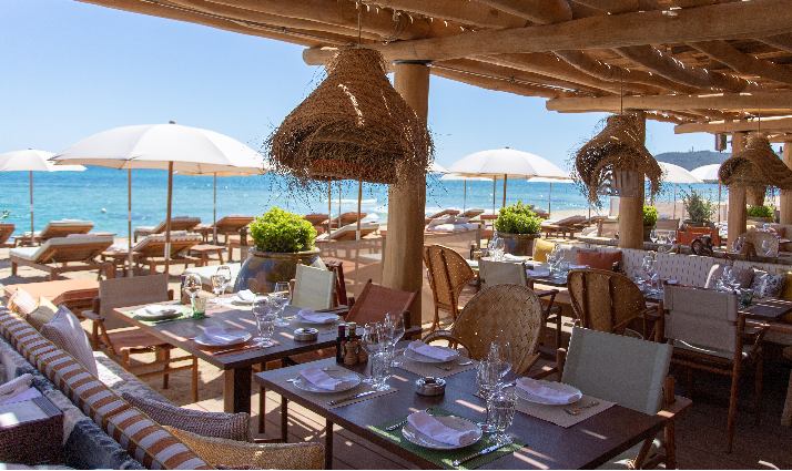 restaurant, bar, beach, sun umbrellas